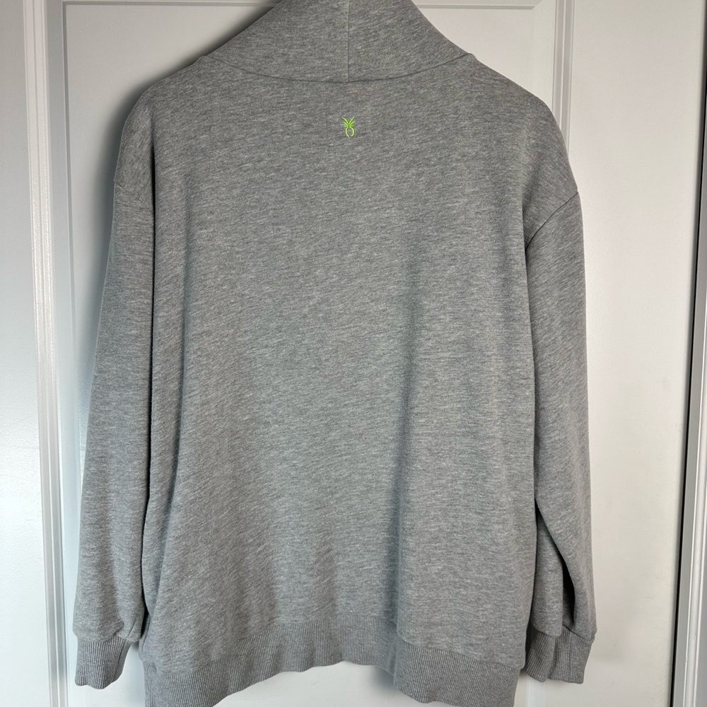 Dudley Stephens Liona Light Gray Turtleneck Sweatshirt in French Terry -M- - Picture 8 of 9